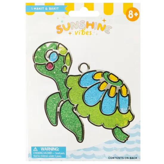 Colorbok Sunshine Vibes Makit & Bakit Suncatcher Kit-Turtle {1}