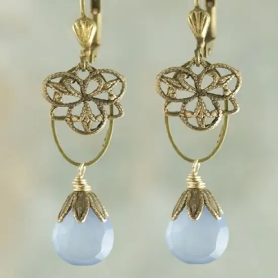 Antiqued Brass Leafy Brass Bead Caps 6mm - Set of 24 - AB-BC06 {2}