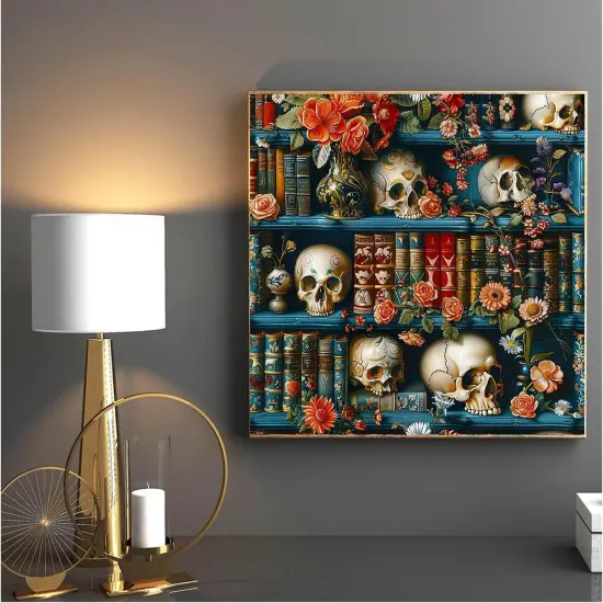 5D Skull Diamond Painting Kit - 14X14 Inch {3}