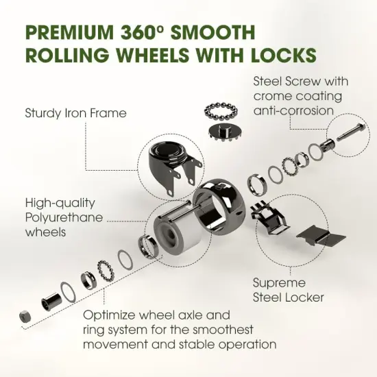 Wheels Lockable Heavy Duty Trolley Capacity 385 Lbs {3}