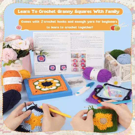 8PCS Yarn, Learn to Crochet Blankets {2}