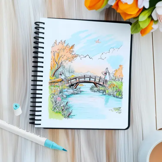 168 Colors Dual Tip Markers Set - Water-Based Ink {4}