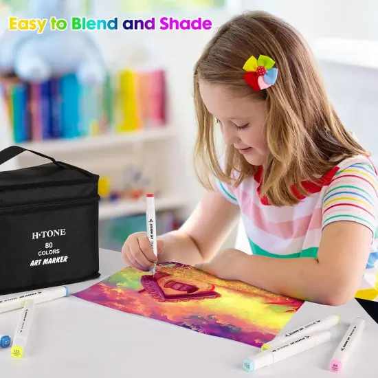 80 Colors Alcohol Markers for Adult {3}