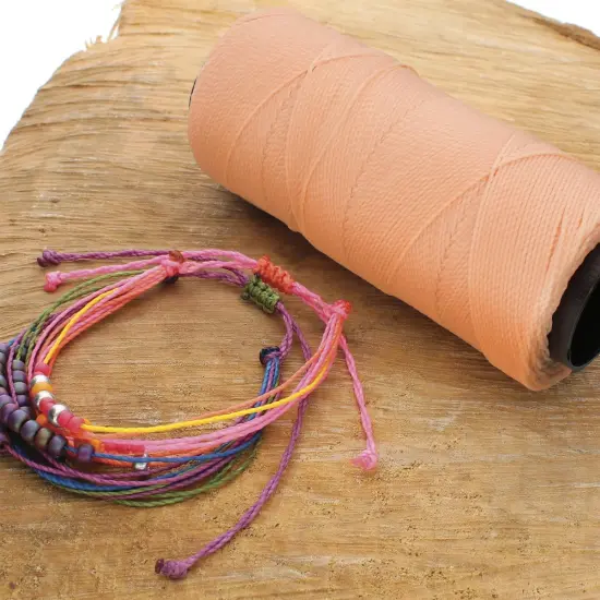 The Beadsmith Brazillian Waxed Cord Spool Light Pink {5}