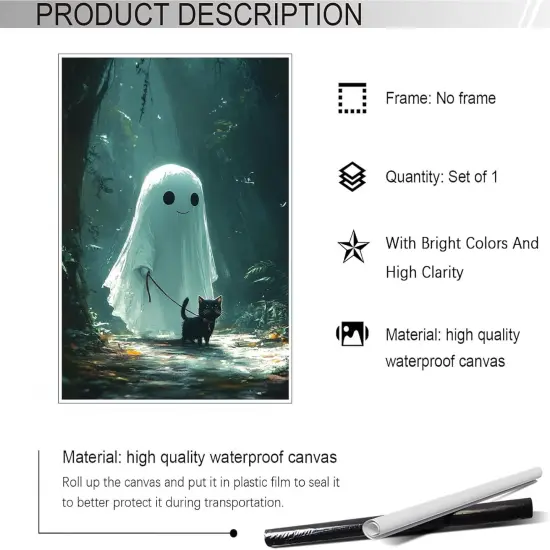 Retro Halloween Posters - 12x16 Inches (Unframed) {5}