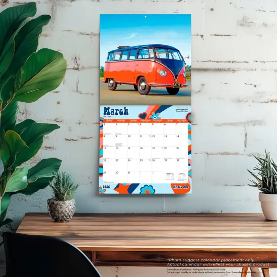 Magic Bus | 2026 12 x 24 Inch (Hanging) Monthly Square Wall Calendar | Plastic-Free {5}