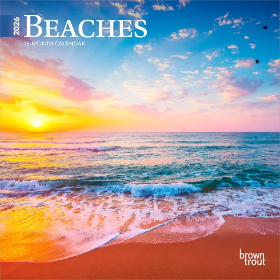 Beaches | 2026 7 x 14 Inch (Hanging) Monthly Mini Wall Calendar {1}