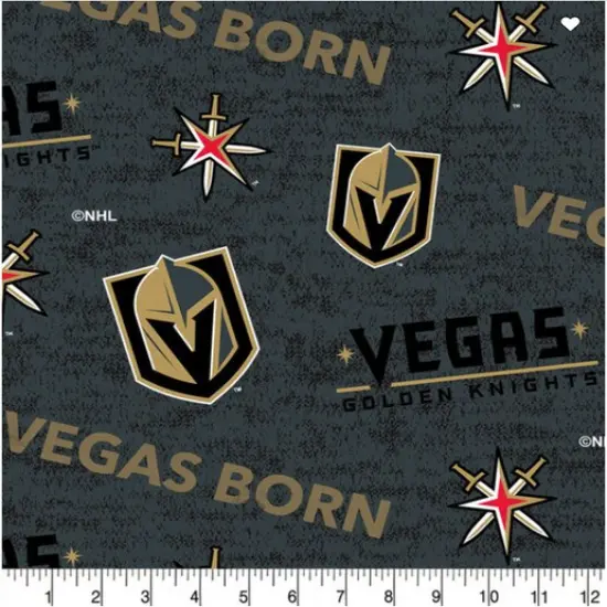 NHL Licensed Las Vegas Knights 1194-KNI Cotton Fabric by the Yard {1}