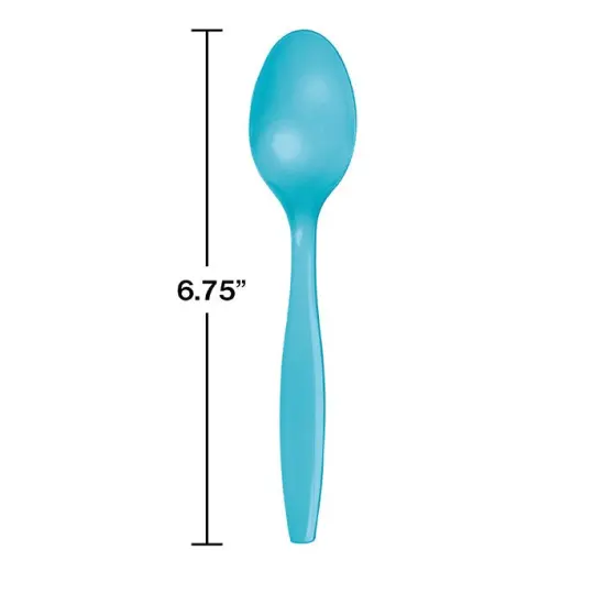 288 pc Bulk Bermuda Blue Plastic Spoons {2}