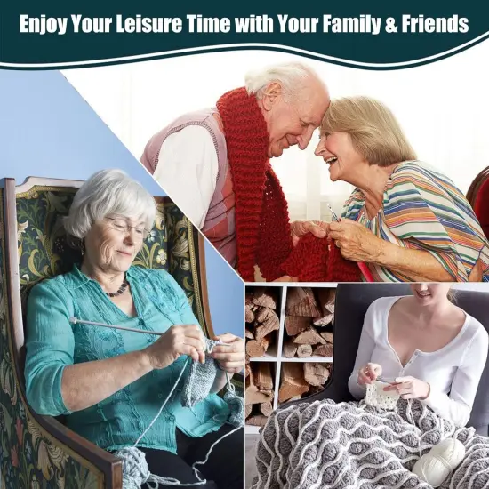 Crochet Hook Set with Storage Box - 9 Soft Grip Ergonomic Crochet Hooks, 12 Colorful Aluminum Yarns, with Crochet Supplies and Accessories {5}