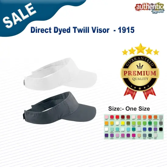 Authentic Pigment&reg; Direct Dyed Twill Visor INDIGO {2}