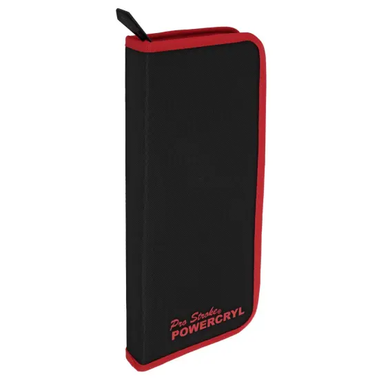 Creative Mark Powercryl Ultimate Acrylic Paint Brushes Set of 12 - Short Handle Artist Paint Brushes with Zippered Easel Carrying Case - Assorted Round, Bright, Flat and Filbert {6}