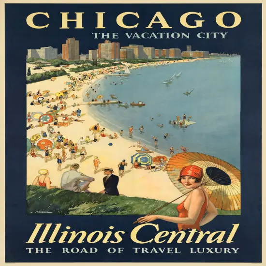 Chicago - Vintage Travel Poster Prints {1}