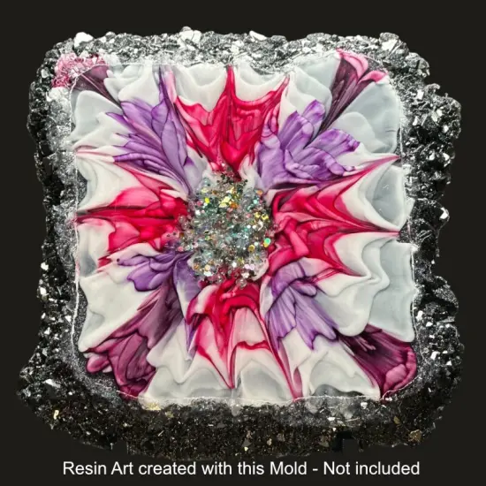 Handmade Crystal Edge Square Silicone Mold {5}