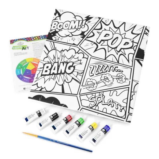 RTN-273 | Canvas Art&trade; 9pc Acrylic Painting "Pop Art" Art Set {3}