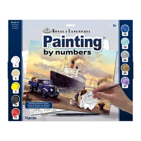PAL22 | Painting by numbers&trade; 13pc 11.25" x 13.375" Queen Departs Painting Project {1}