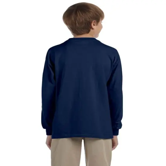 Jerzees&reg; Youth Dri-Power Active Long-Sleeve T-Shirt J NAVY {7}