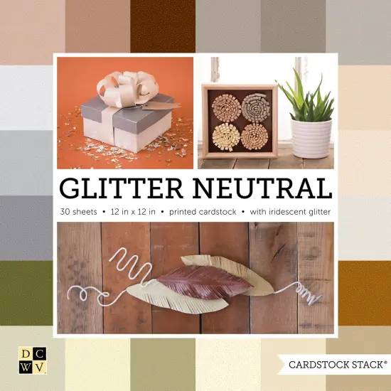 DCWV&reg;️ STACK 12x12 Single-Sided-Natural Glitter 30 Sh PS-016-00026 {1}