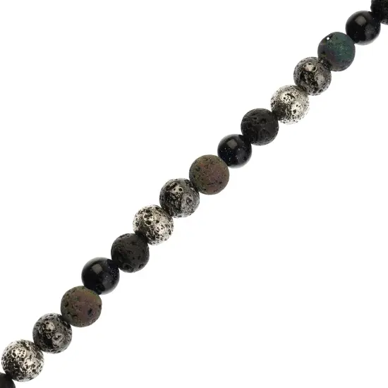 John Bead 8mm Solar System Universe Galaxy 7" Bead Strand Comets {3}