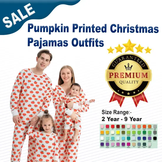 Pumpkin Printed Christmas Pajamas Outfits {2}