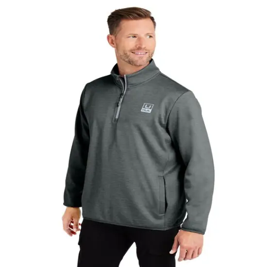 HUK&reg; Men's Cold Front Quarter Zip Volcnc ash hthr {5}