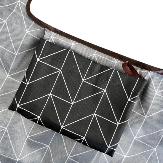 Wrapables Large Foldable Tote Nylon Reusable Grocery Bags, Geometric {6}