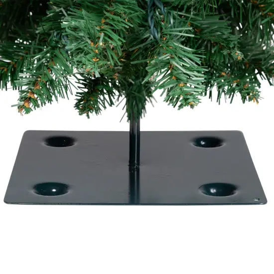 Northlight Pre-Lit Pencil Alpine Artificial Christmas Tree - 3' - Clear Lights Green {5}