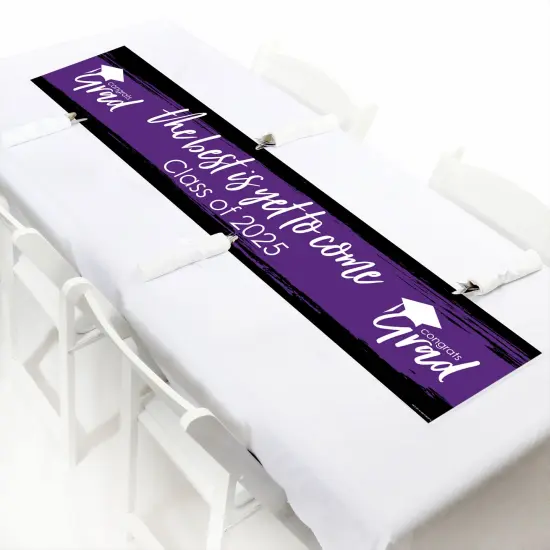 Big Dot of Happiness Purple 2025 Graduation Party Decorations Party Banner {7}