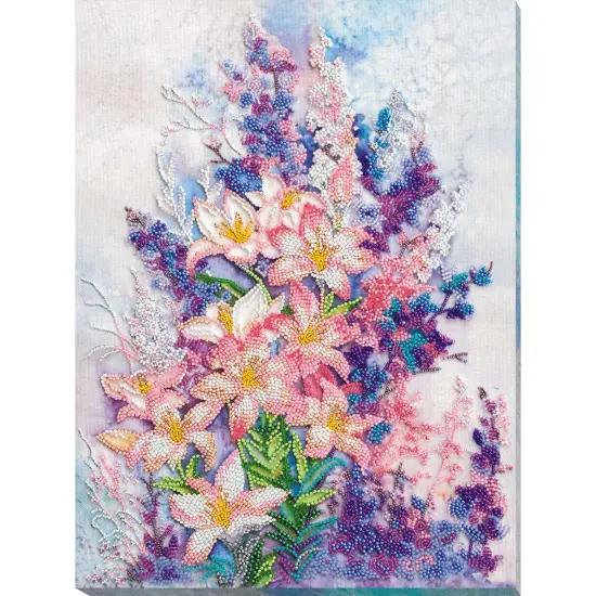 Abris Art Light Pink Beaded Embroidery Kit Multi {1}