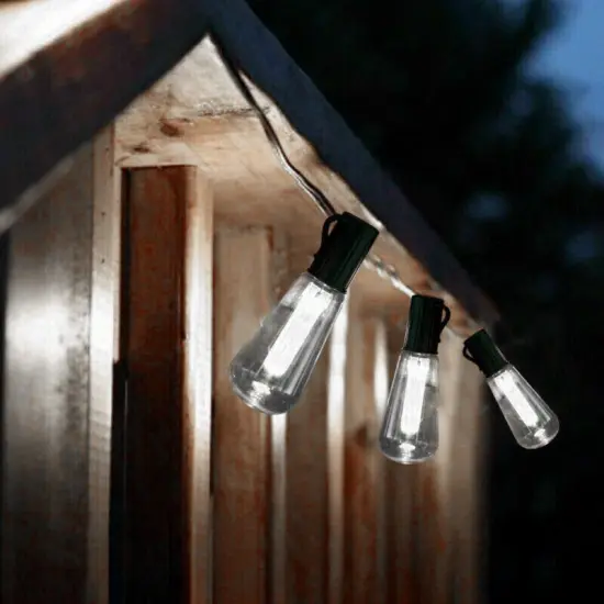 Perfect Holiday 10 LED Solar String Light White {5}