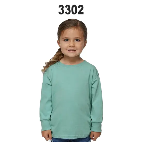 Rabbit Skins&reg; Toddler Crew Neck Long-Sleeve Fine Jersey T-Shirt - 3302 Granite Heather {4}