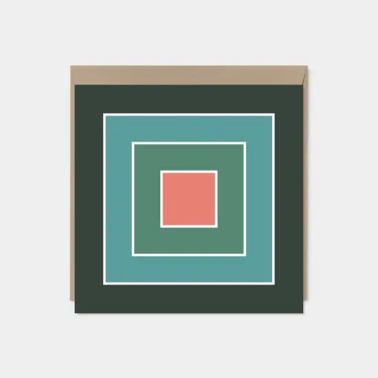 Color Block Square Card X {1}
