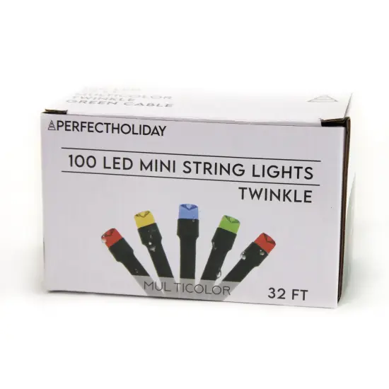 Perfect Holiday 100 LED String Lights Waterproof Outdoor Flashing Multicolor {5}