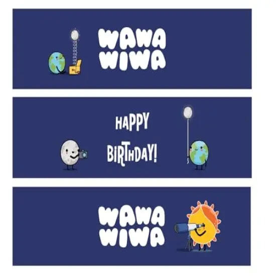 Wawawiwa Planets birthday cake border 3 Strips 2.5x10.5 inchs in size {1}