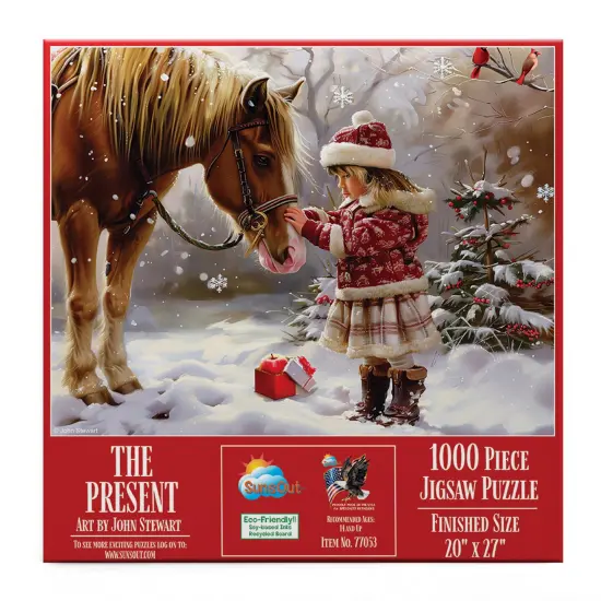 Sunsout The Present 1000 pc Christmas Jigsaw Puzzle 77053 {4}