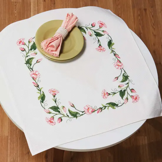 HerrschnersClematis Table Topper Counted Cross-Stitch Kit Multi {1}