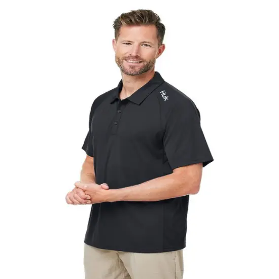 HUK&reg; Men's Lopro Solid Performance Polo Sargasso sea {5}