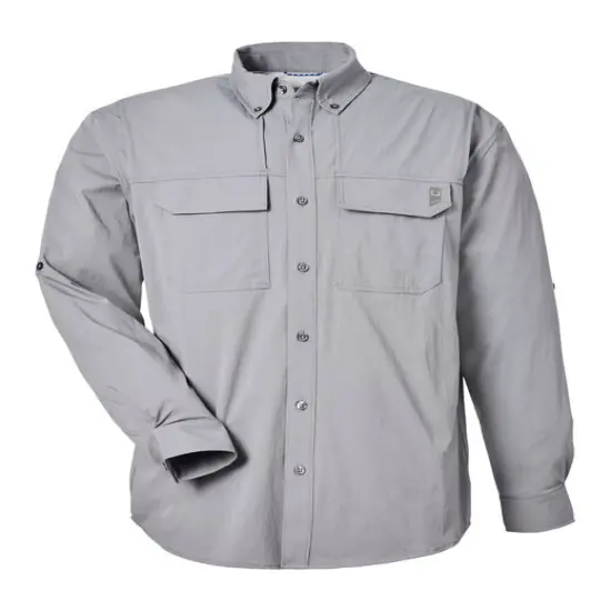 HUK&reg; Men's Creekbed Long Sleeve Shirt Night owl {1}