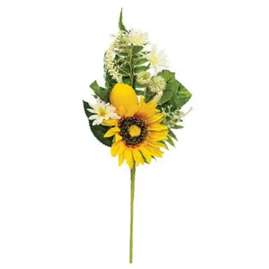 Lemon Sunflower & Daisy Spray 18" {1}