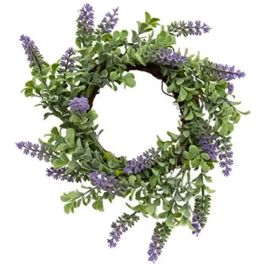 Purple Sage Boxwood Candle Ring {1}