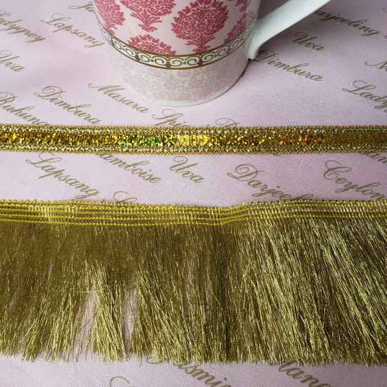 10 yards of Etta 2 1/4" Metallic Fringe Trim | 10 yard cut {3}