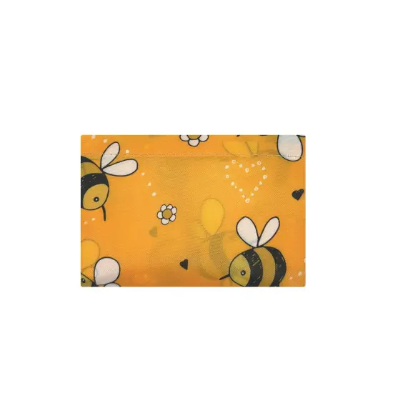 Wrapables Large Foldable Tote Nylon Reusable Grocery Bags, Yellow Bees {4}