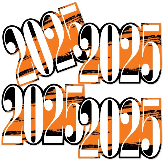 Big Dot of Happiness 2025 Orange Graduation Decorations - DIY Party Essentials - Set of 20 {3}