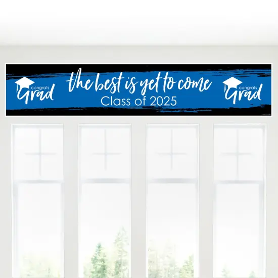 Big Dot of Happiness Blue 2025 Graduation Party Decorations Party Banner {6}