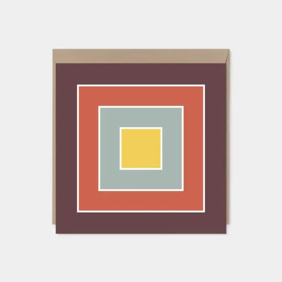 Color Block Square Card II {1}