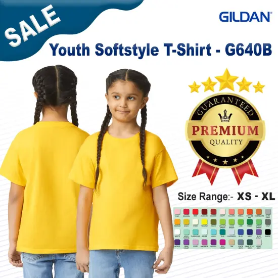 Gildan® Youth Softstyle Short Sleeve Crew Neck T-Shirt PURPLE {2}