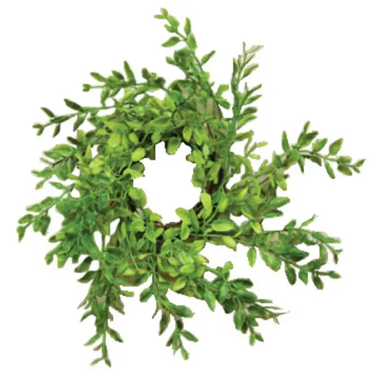 Lemon Beauty Candle Ring &ndash; Citrus-Inspired Faux Lemon Verbena Foliage on Natural Twig Base for Fresh Candle {1}