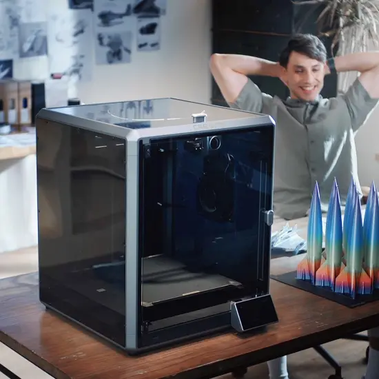 Creality K1 Max 3D Printer with 600mm/s High-Speed Fused Deposition Modeling 3D Printing Smart AI Function 300&deg;C High-Temperature Nozzle Direct Extruder Auto Leveling Printing Size 11.81x11.81x11.81 {4}