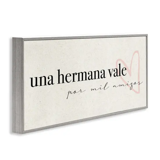 Stupell Industries Una Hermana Vale Framed Giclee Art Gray Framed {3}