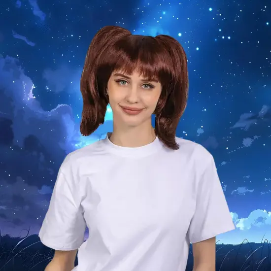 Anime Envy Adult Brown Costume Wig {3}